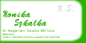 monika szkalka business card